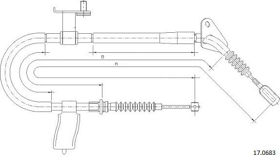 Cabor 17.0683 - Трос, гальмівна система autocars.com.ua