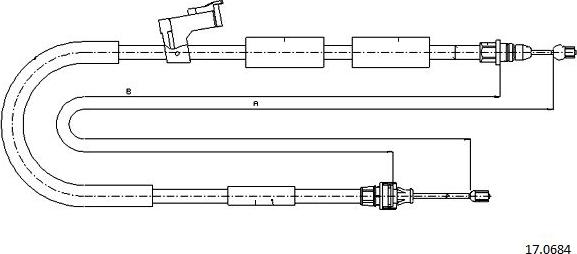 Cabor 17.0684 - Трос, гальмівна система autocars.com.ua