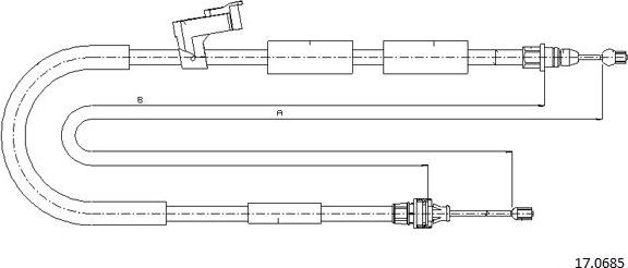 Cabor 17.0685 - Трос, гальмівна система autocars.com.ua
