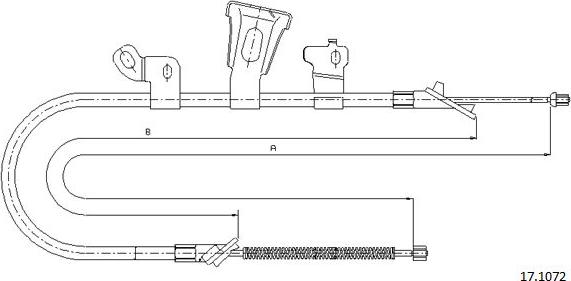 Cabor 17.1072 - Трос, гальмівна система autocars.com.ua