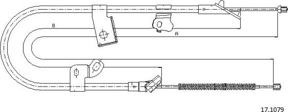 Cabor 17.1079 - Трос, гальмівна система autocars.com.ua