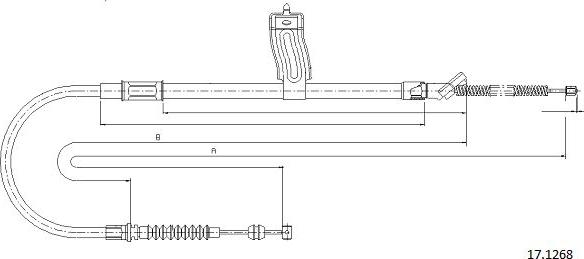 Cabor 17.1268 - Трос, гальмівна система autocars.com.ua