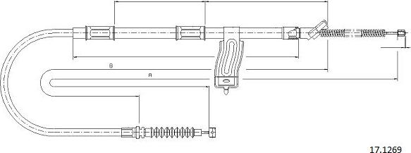 Cabor 17.1269 - Трос, гальмівна система autocars.com.ua