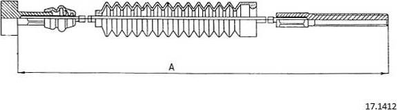 Cabor 17.1412 - Трос, гальмівна система autocars.com.ua