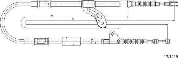 Cabor 17.1419 - Трос, гальмівна система autocars.com.ua