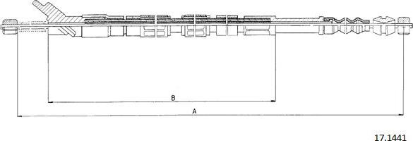 Cabor 17.1441 - Трос, гальмівна система autocars.com.ua