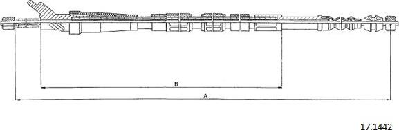 Cabor 17.1442 - Трос, гальмівна система autocars.com.ua