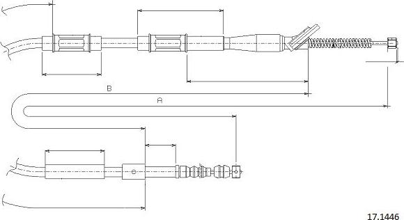 Cabor 17.1446 - Трос, гальмівна система autocars.com.ua