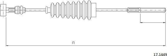 Cabor 17.1449 - Трос, гальмівна система autocars.com.ua