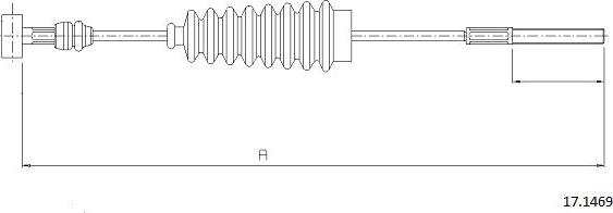 Cabor 17.1469 - Трос, гальмівна система autocars.com.ua