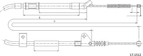 Cabor 17.1512 - Трос, гальмівна система autocars.com.ua