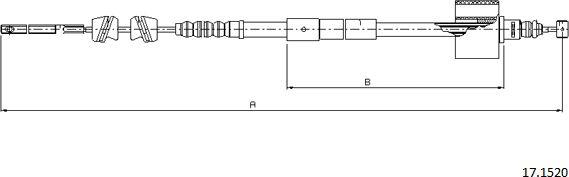 Cabor 17.1520 - Трос, гальмівна система autocars.com.ua