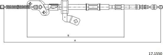 Cabor 17.1550 - Трос, гальмівна система autocars.com.ua