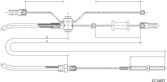 Cabor 17.1657 - Трос, гальмівна система autocars.com.ua