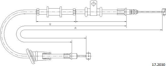 Cabor 17.2030 - Тросик, cтояночный тормоз autodnr.net
