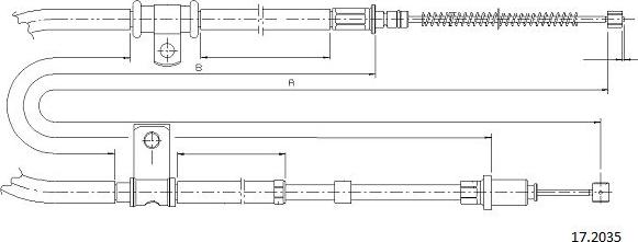 Cabor 17.2035 - Трос, гальмівна система autocars.com.ua