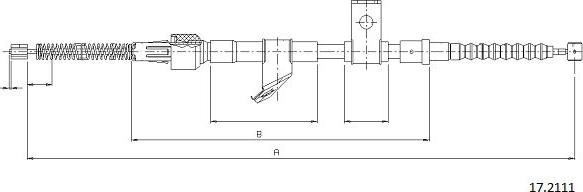 Cabor 17.2111 - Трос, гальмівна система autocars.com.ua
