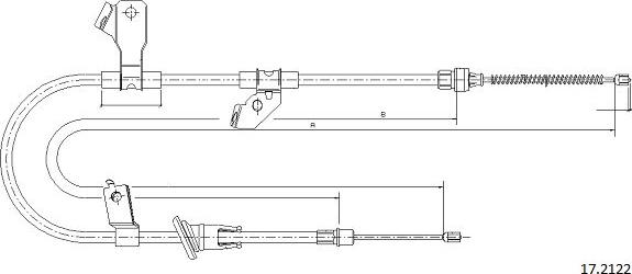 Cabor 17.2122 - Тросик, cтояночный тормоз autodnr.net
