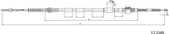 Cabor 17.2280 - Трос, гальмівна система autocars.com.ua