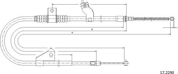 Cabor 17.2290 - Трос, гальмівна система autocars.com.ua