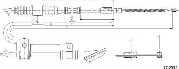 Cabor 17.2552 - Трос, гальмівна система autocars.com.ua