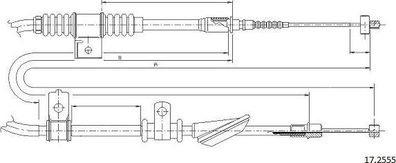 Cabor 17.2555 - Трос, гальмівна система autocars.com.ua