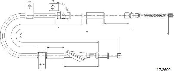 Cabor 17.2600 - Трос, гальмівна система autocars.com.ua
