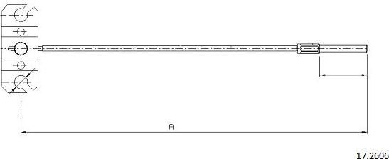 Cabor 17.2606 - Трос, гальмівна система autocars.com.ua