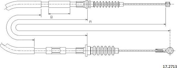 Cabor 17.2713 - Трос, гальмівна система autocars.com.ua