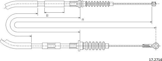 Cabor 17.2714 - Трос, гальмівна система autocars.com.ua
