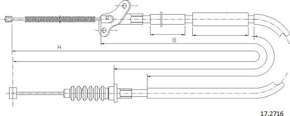 Cabor 17.2716 - Трос, гальмівна система autocars.com.ua