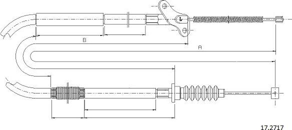 Cabor 17.2717 - Трос, гальмівна система autocars.com.ua