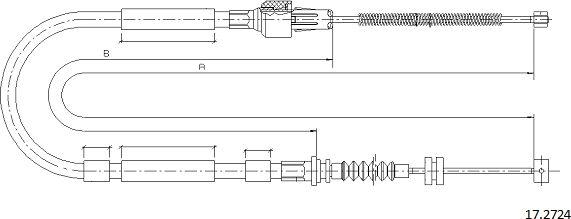 Cabor 17.2724 - Трос, гальмівна система autocars.com.ua