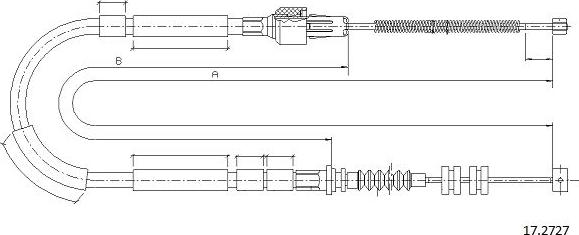 Cabor 17.2727 - Трос, гальмівна система autocars.com.ua