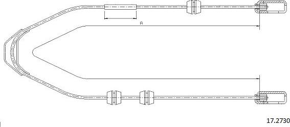 Cabor 17.2730 - Трос, гальмівна система autocars.com.ua