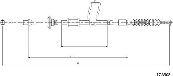 Cabor 17.3508 - Трос, гальмівна система autocars.com.ua