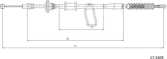 Cabor 17.3509 - Трос, гальмівна система autocars.com.ua