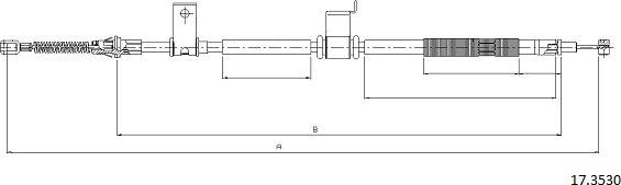 Cabor 17.3530 - Трос, гальмівна система autocars.com.ua