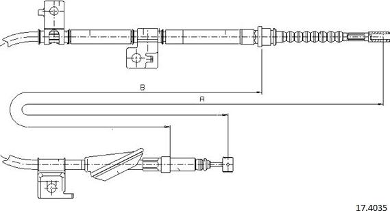 Cabor 17.4035 - Трос, гальмівна система autocars.com.ua