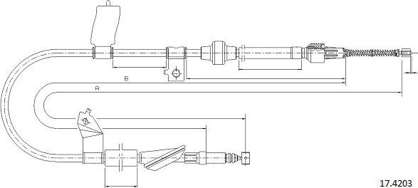 Cabor 17.4203 - Трос, гальмівна система autocars.com.ua