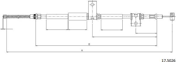 Cabor 17.5026 - Трос, гальмівна система autocars.com.ua