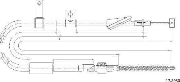 Cabor 17.5030 - Трос, гальмівна система autocars.com.ua
