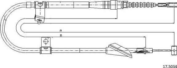 Cabor 17.5034 - Трос, гальмівна система autocars.com.ua
