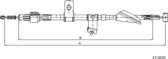 Cabor 17.5035 - Трос, гальмівна система autocars.com.ua