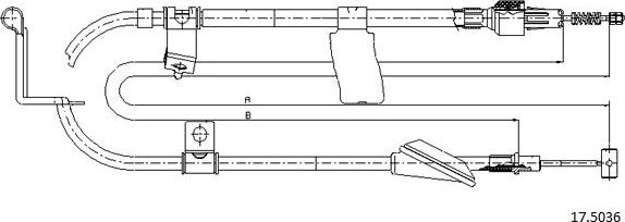 Cabor 17.5036 - Трос, гальмівна система autocars.com.ua