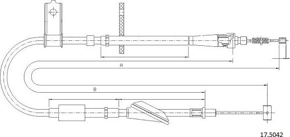 Cabor 17.5042 - Трос, гальмівна система autocars.com.ua