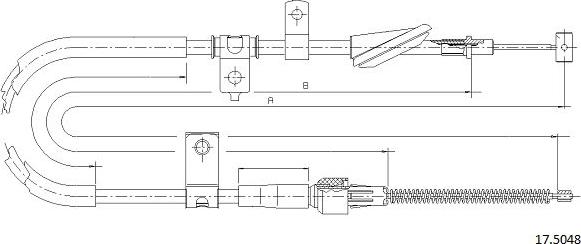 Cabor 17.5048 - Трос, гальмівна система autocars.com.ua