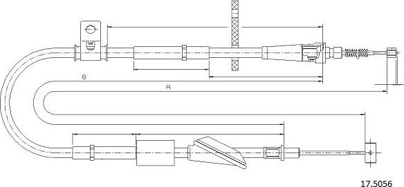 Cabor 17.5056 - Трос, гальмівна система autocars.com.ua