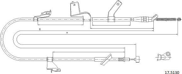 Cabor 17.5130 - Трос, гальмівна система autocars.com.ua