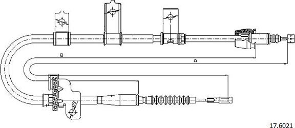 Cabor 17.6021 - Трос, гальмівна система autocars.com.ua